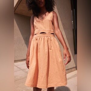 Eve Gravel Astrae Mini Cutout Dress Peach Blossom Tan XL